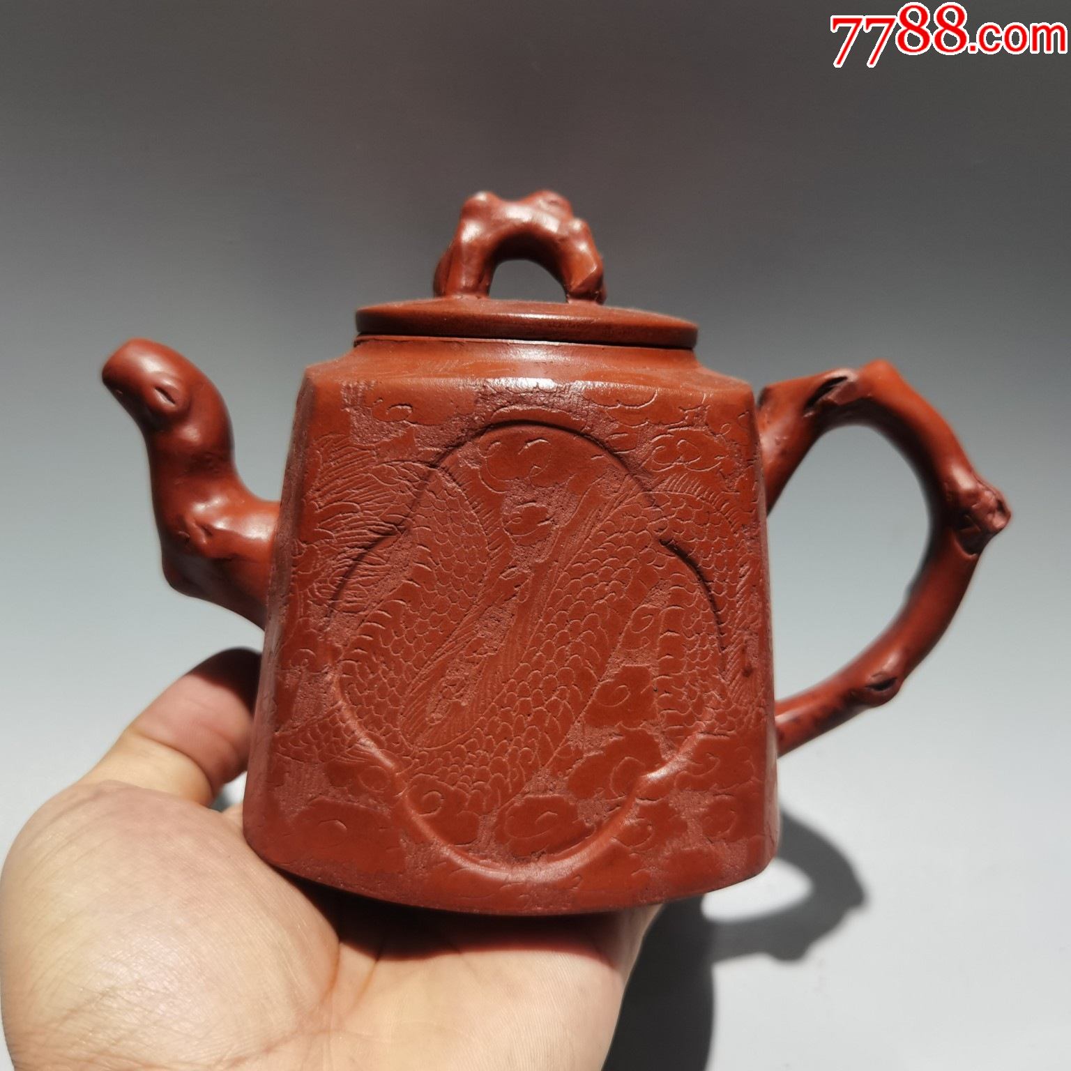 放漏!旧藏紫砂壶(高四方壶)精品珍藏低价格拍卖_价格188元_第1张