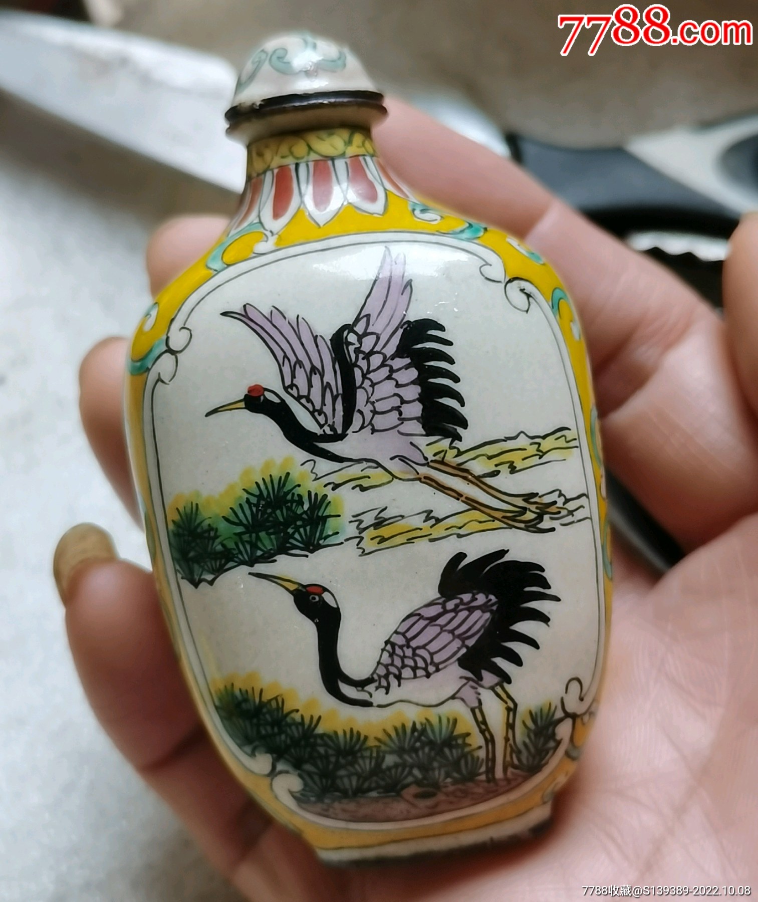 清代铜胎珐琅彩,鼻烟壶.,保真包老._价格180元_第1张