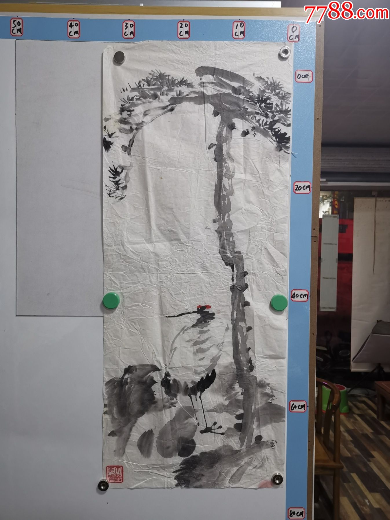 画19,本地一位字画收藏者家族整理流出,绘画作品一张(未装裱)__【7788收藏__收藏热线】