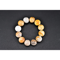 (pa3102)《天然透光菊花石手串》一个全新手串周长约:22cm