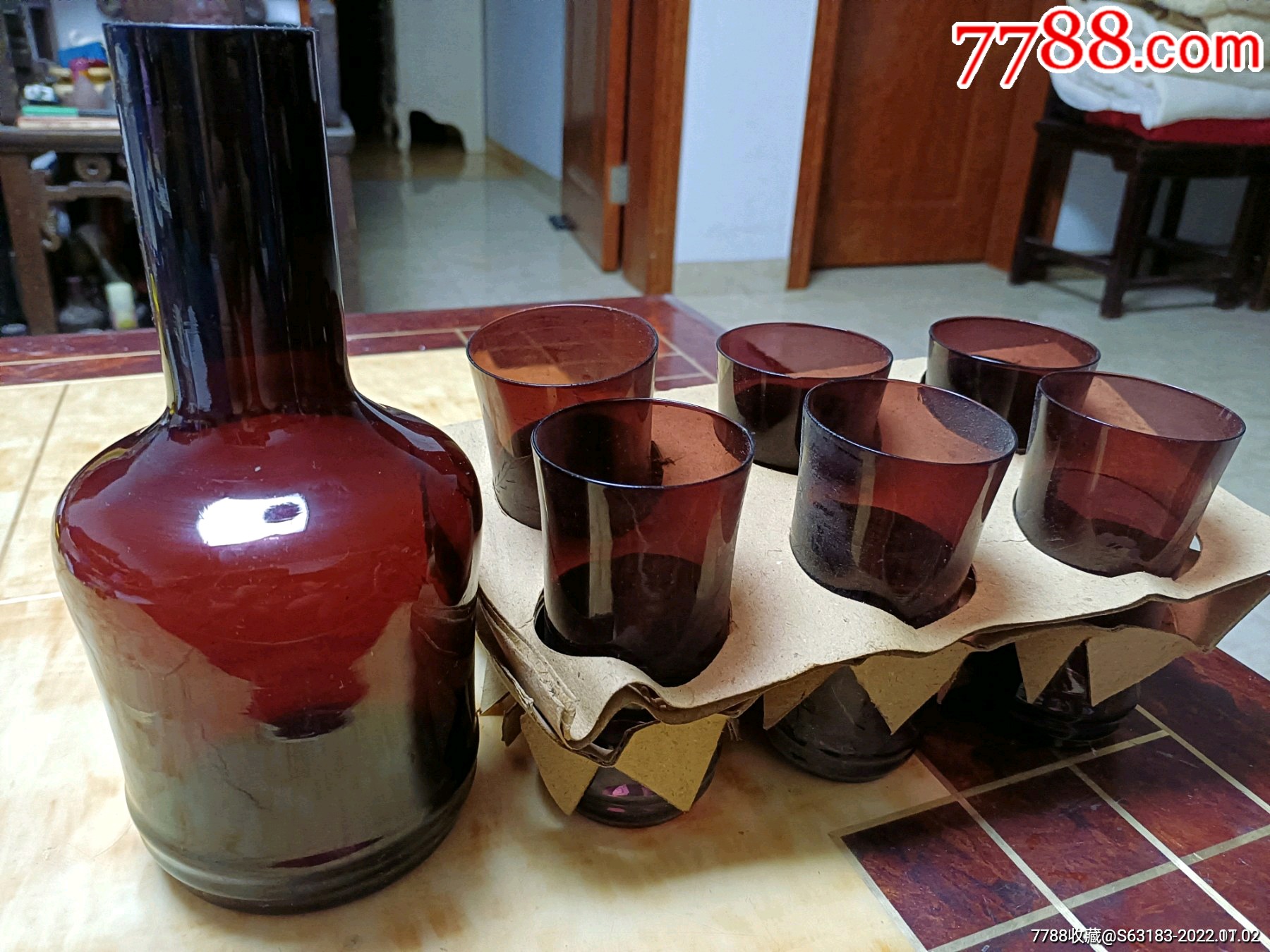 八十年代(库存全新未使用)冷水玻璃壶杯一套(即将消失的老物!