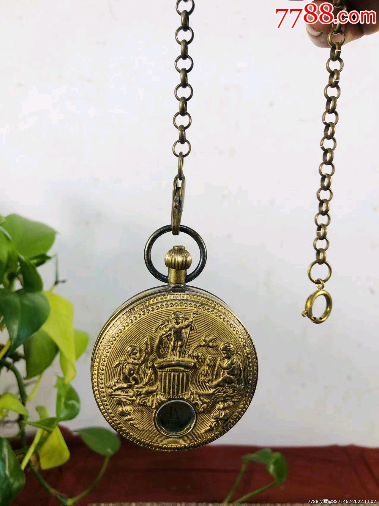 回流瑞士huameile双开浮雕镀金机械怀表一块产自1886年,器形精美,图_怀表/挂表_顺来聚【7788收藏__收藏热线】