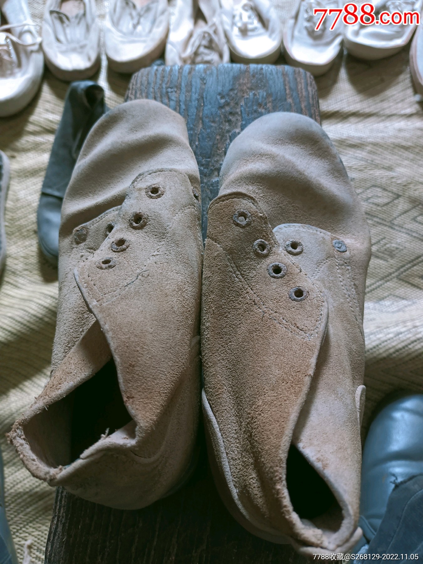 怀旧50年代老牛皮翻面鞋_价格10元_第1张