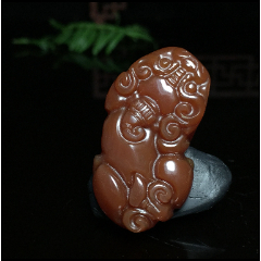 紅瑪瑙玉貔貅吊墜