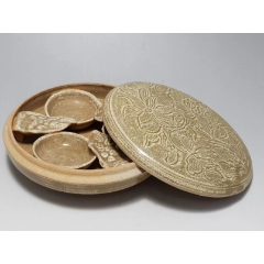 北宋越窑:青釉胭脂盒,极美品,已出鉴定报告