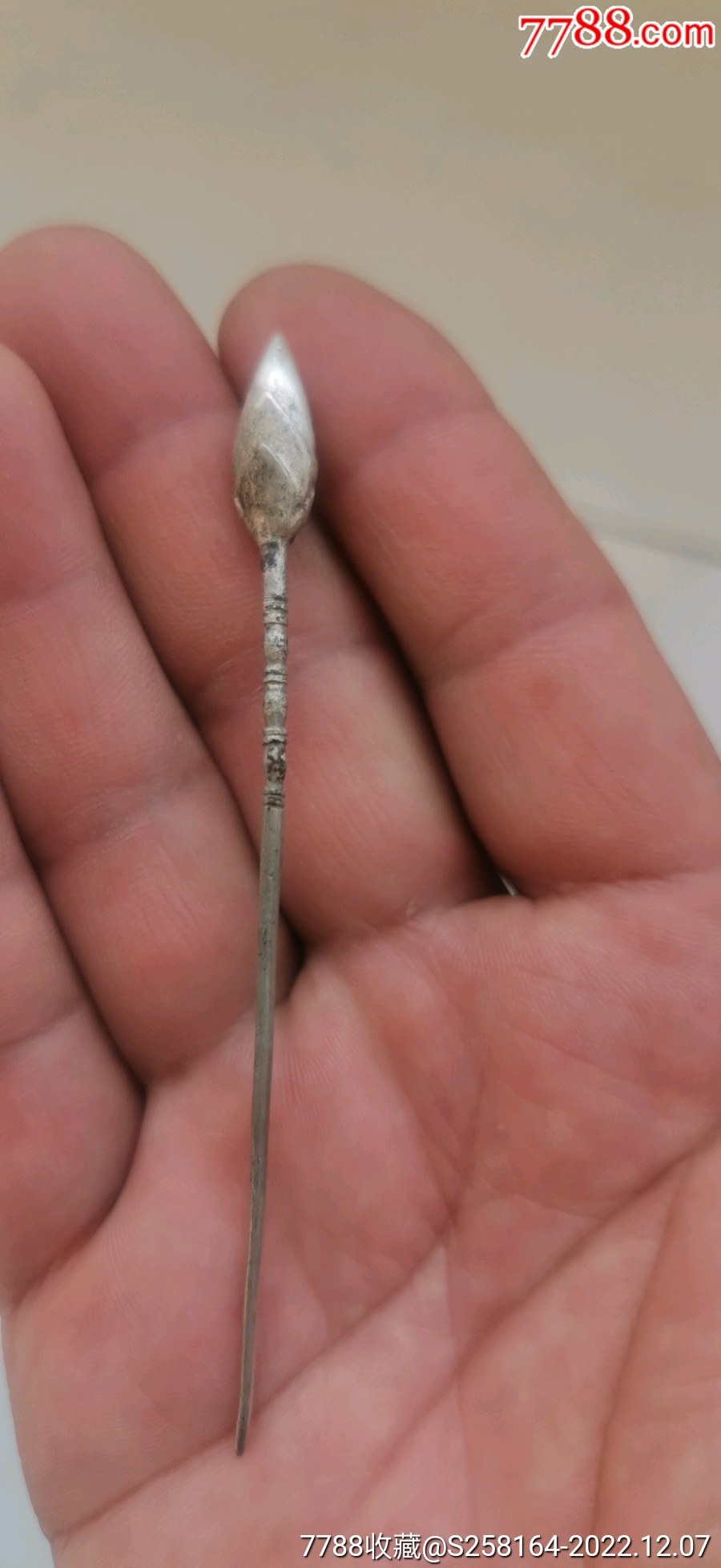 清代荷花老銀簪子，_價格160元_第2張_