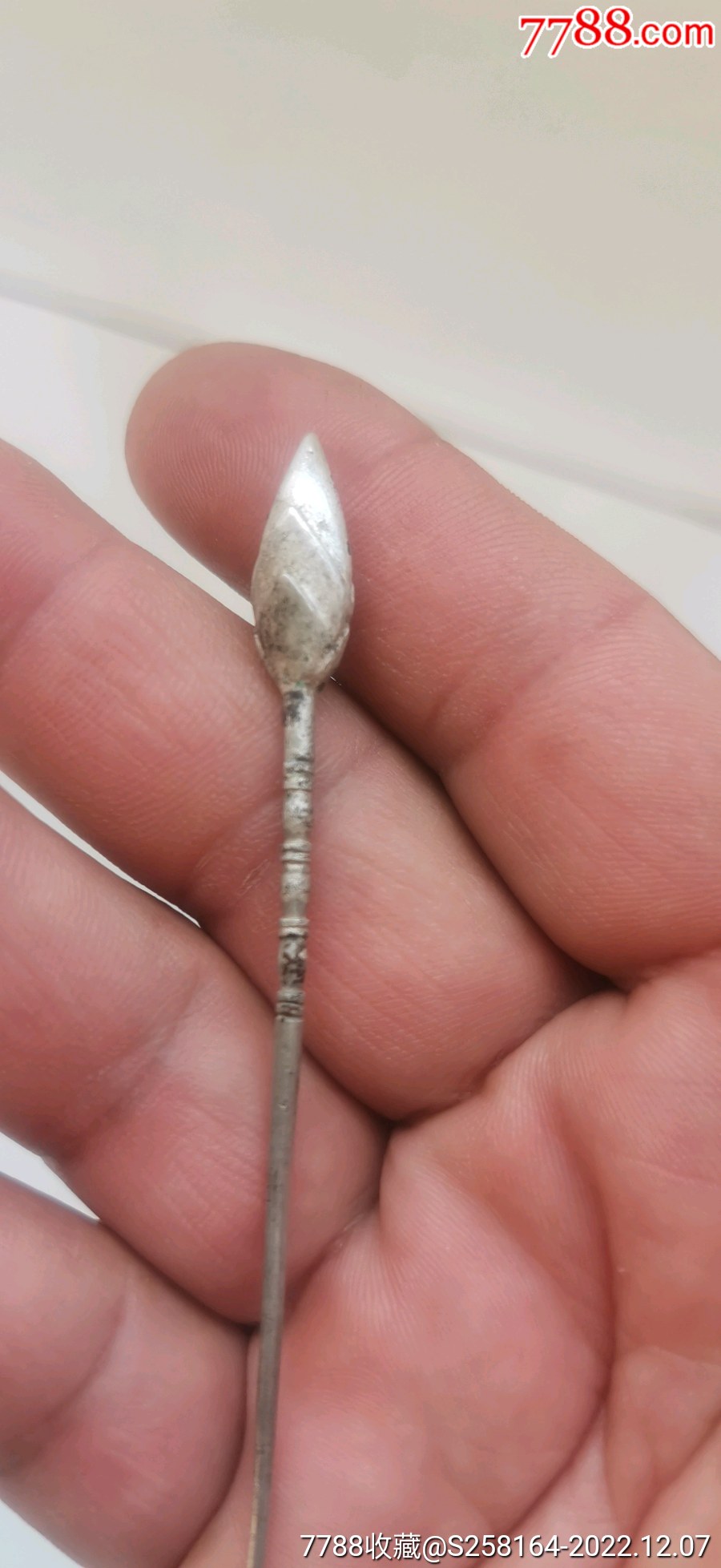 清代荷花老銀簪子，_價格160元_第8張_