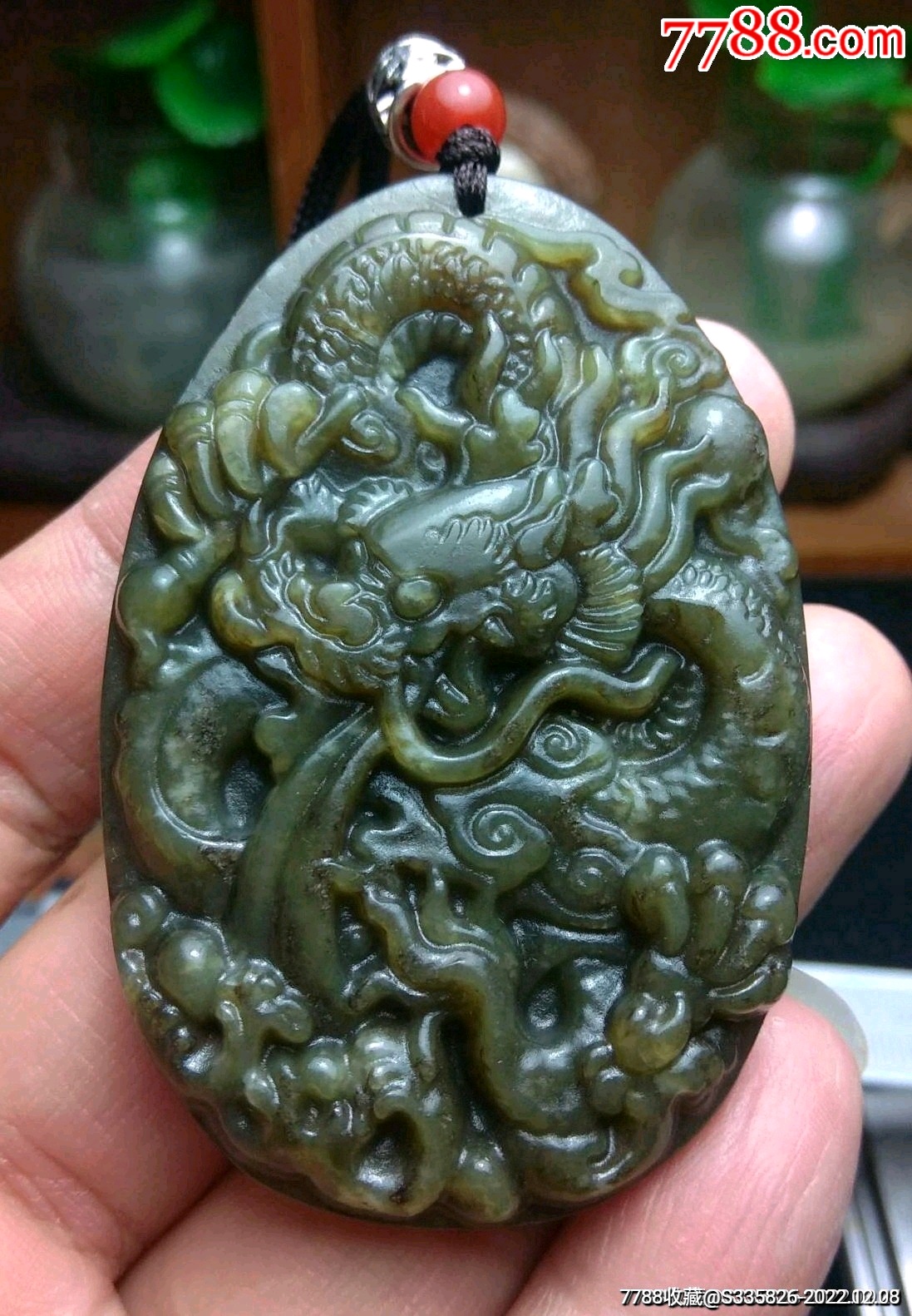 【新店超低价起放大漏】天然和田玉糖玉精雕保真【复古龙牌】玉牌【附证书】【带绳子送__【7788收藏__收藏热线】