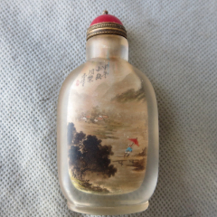 周乐元内画水晶鼻烟壶民国水晶鼻烟壶老水晶鼻烟壶__【7788旧书网】