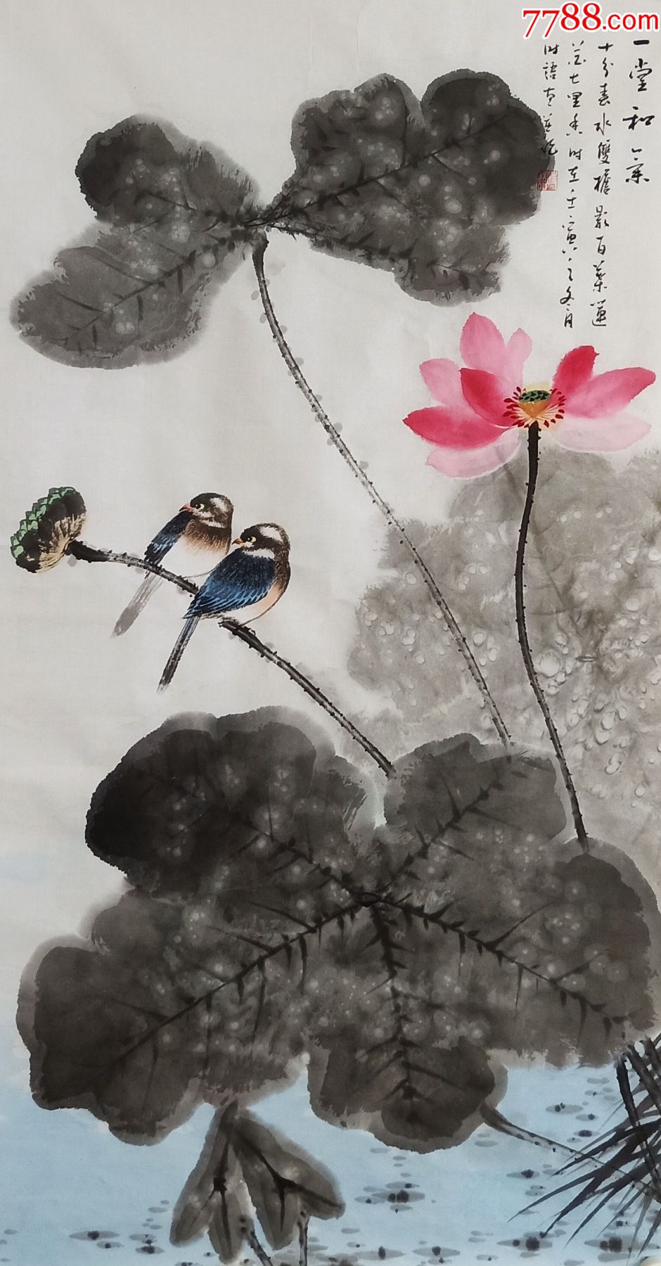 【亦风斋签约画家】知名自由画家时语三尺花鸟_花鸟国画原作_亦风斋书画【7788收藏__收藏热线】