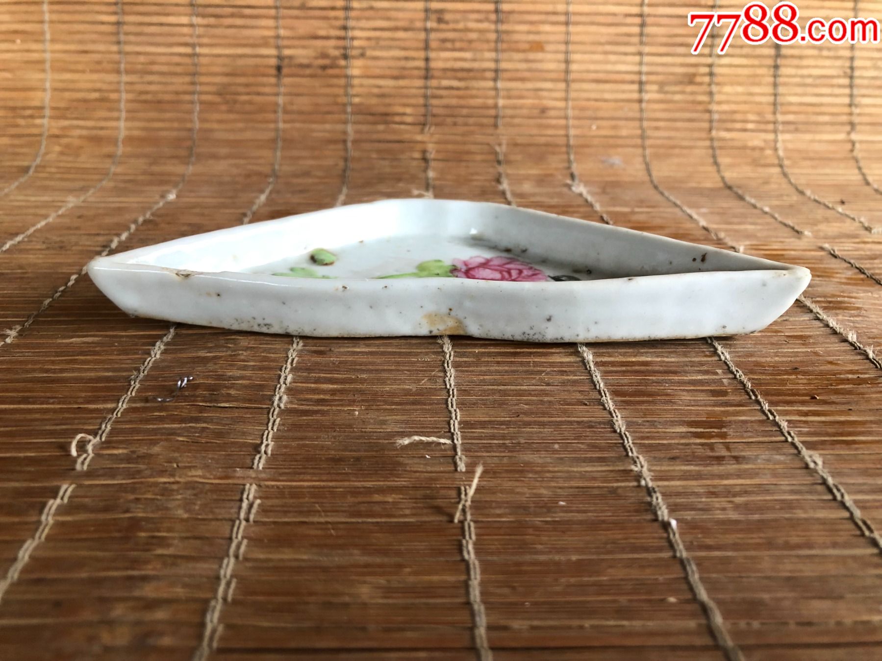 民国三角形粉彩花鸟笔掭_其他文房用具_慧古轩【7788收藏__收藏热线】