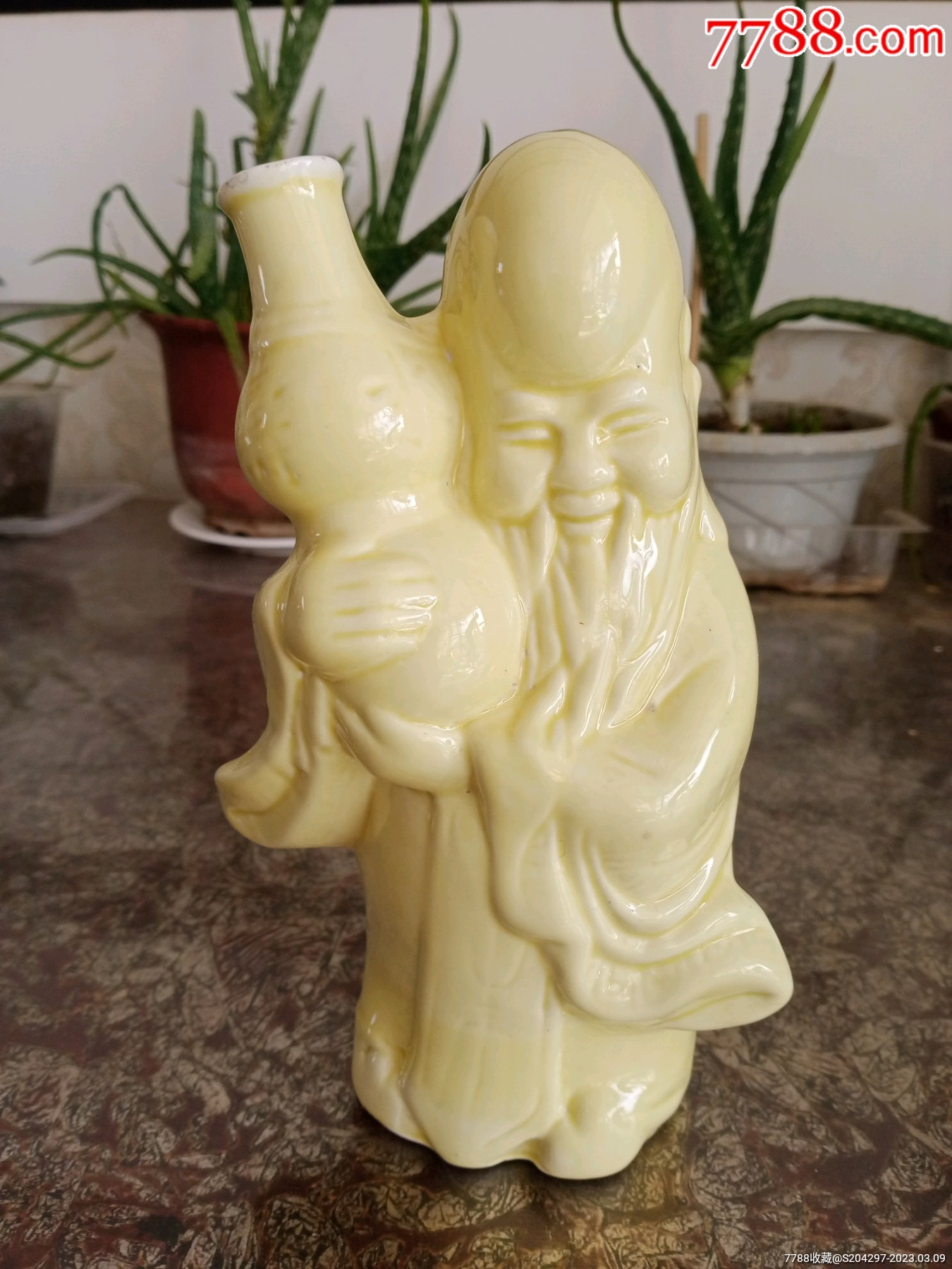 七八十年代漂亮的一个老寿星瓷酒瓶(品相好)_酒瓶_古旧杂项店【7788