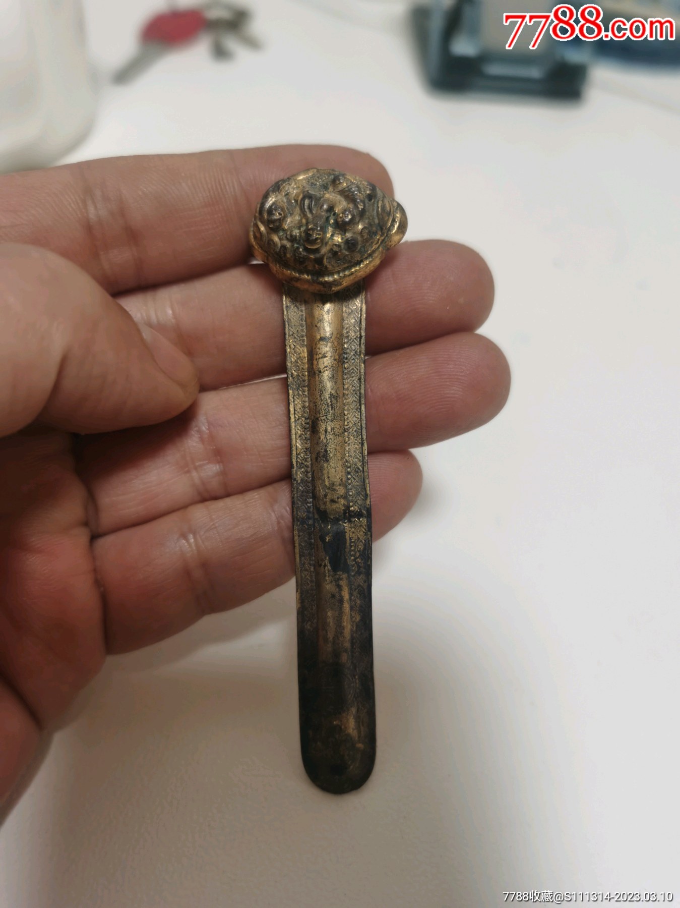 清代银扁方_银簪_东弘轩古玩店【7788收藏__收藏热线】