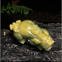 緬甸翡翠A貨玉貔貅吊墜