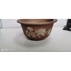 老紫砂花盆瑕疵品