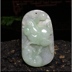 緬甸翡翠A貨生肖豬吊墜