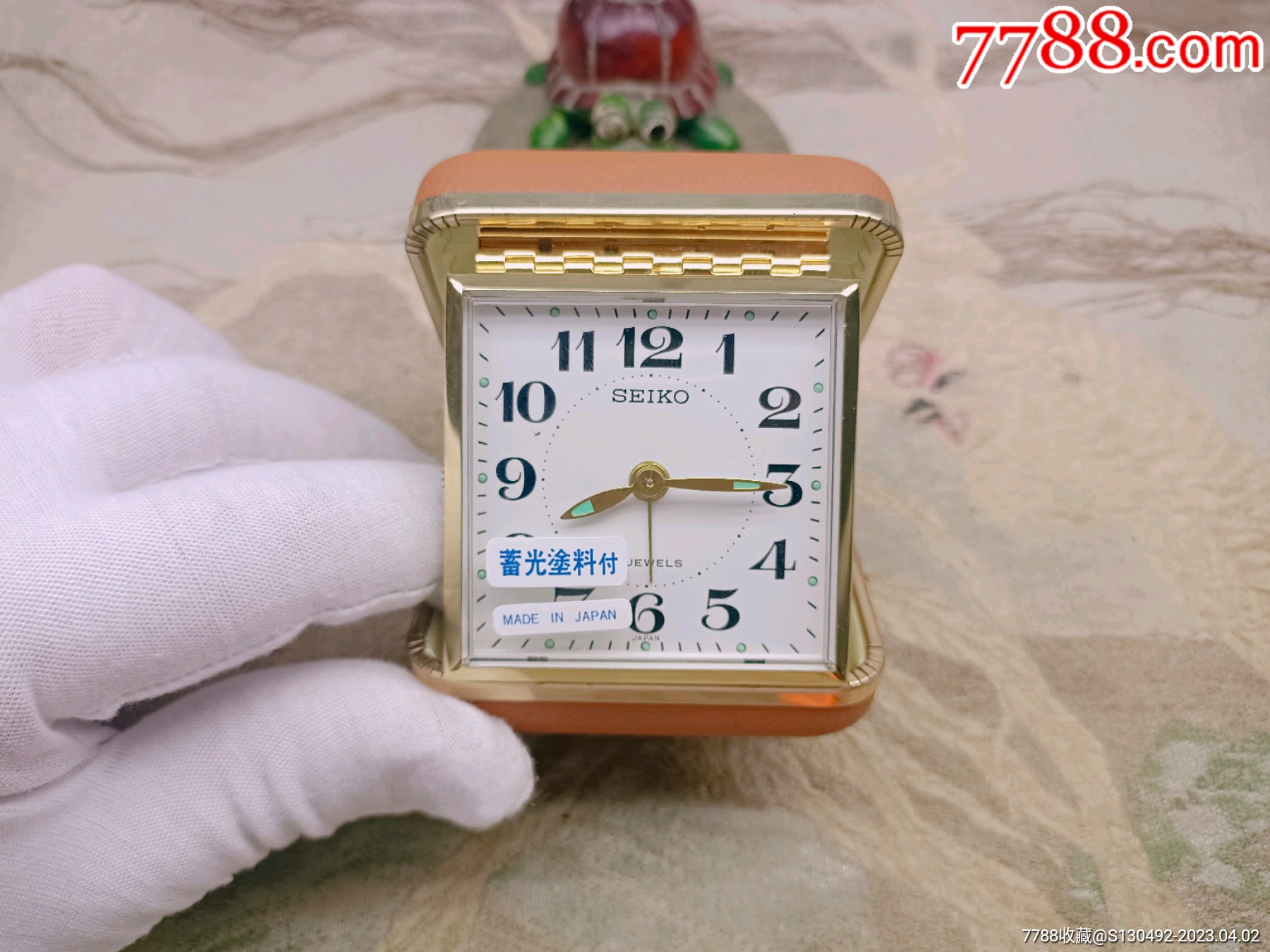 罕见—★★★美品—旅行【精工手动机械旅行钟】★【赤壁.收藏】__【7788收藏__收藏热线】