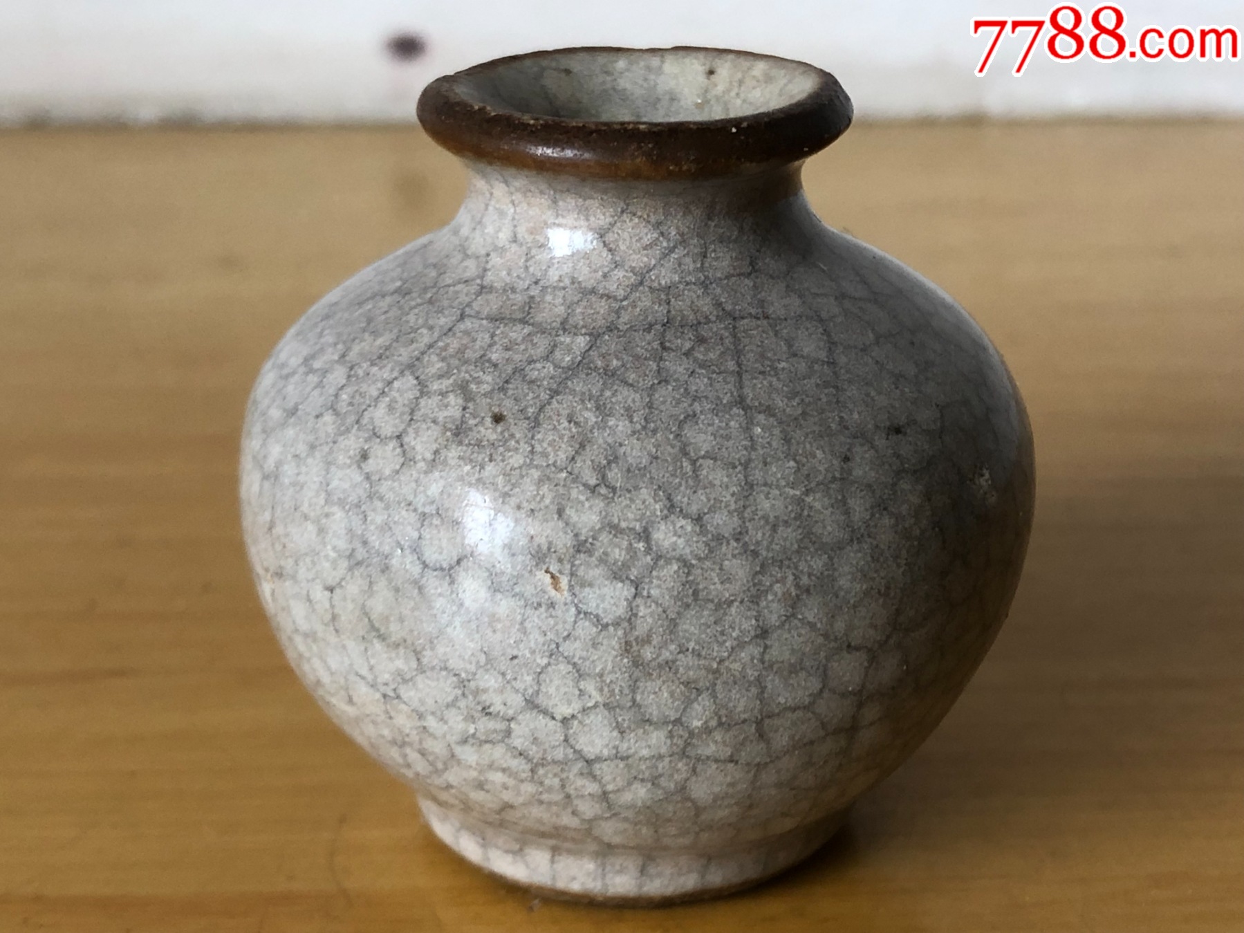 清代哥釉小水盂-水盂/砚滴-7788红宝书
