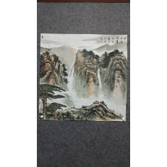 胡新华老师国画作品山高路远第二幅背图67*67厘米