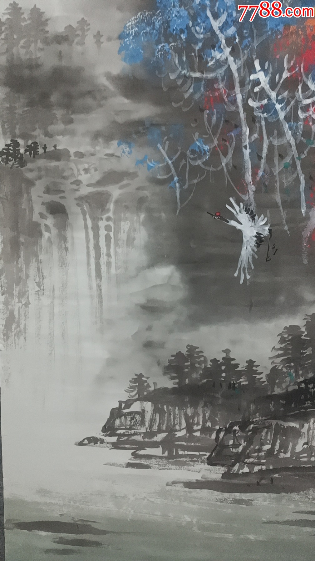 國畫家協(xié)會會員莫遠(yuǎn)峰作品寒色秋聲_價格80元_第4張_
