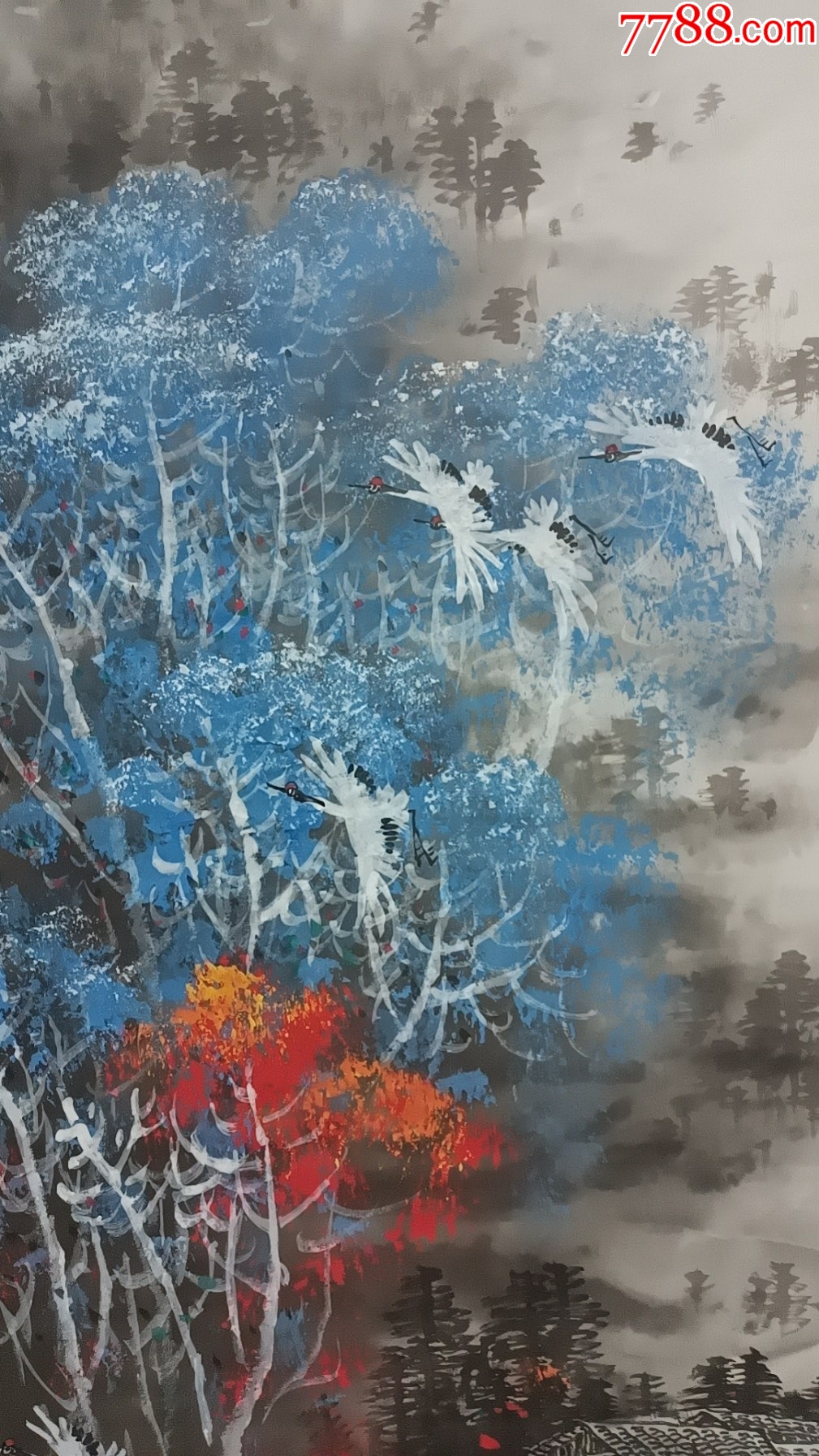 國畫家協(xié)會會員莫遠(yuǎn)峰作品寒色秋聲_價格80元_第5張_