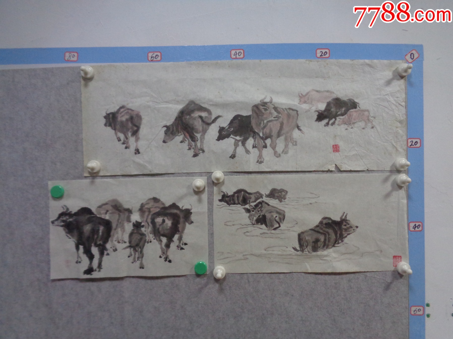 画282,本地一位藏家早年旧藏字画流出,绘画作品一幅(未装裱)__【7788收藏__收藏热线】