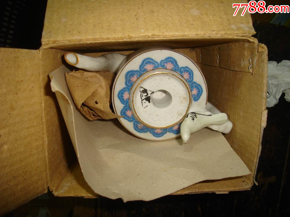 中國醴陵瓷器，鳥鳴壺，成套，1個壺，1個蓋子，1個底盤，4個杯子，具體看圖_價格599元_第5張_