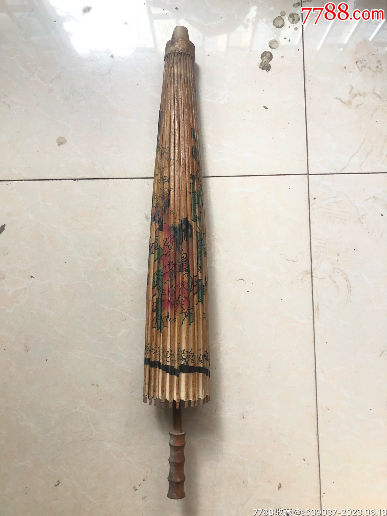 双猫扑蝶老油纸伞一把_【7788商城__七七八八商品交易平台(7788.com)】
