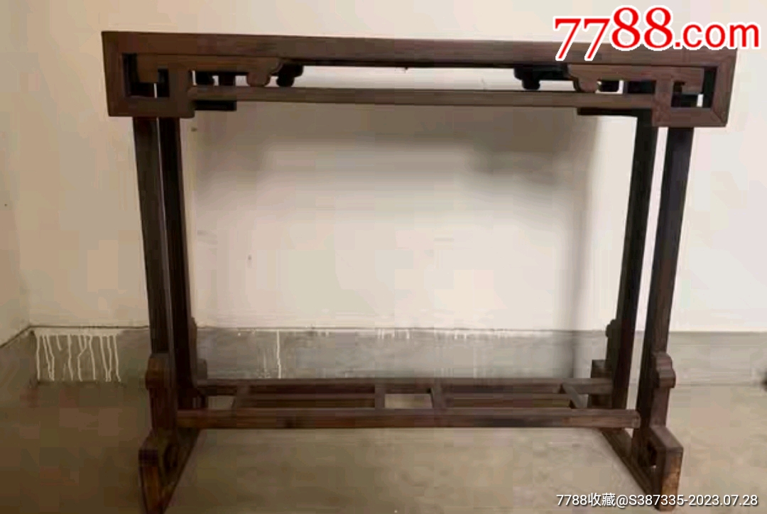 舊藏包老清三代老紅木花幾條案琴桌_價格250000元【蘭馨堂古玩收藏藝術(shù)】_第3張_