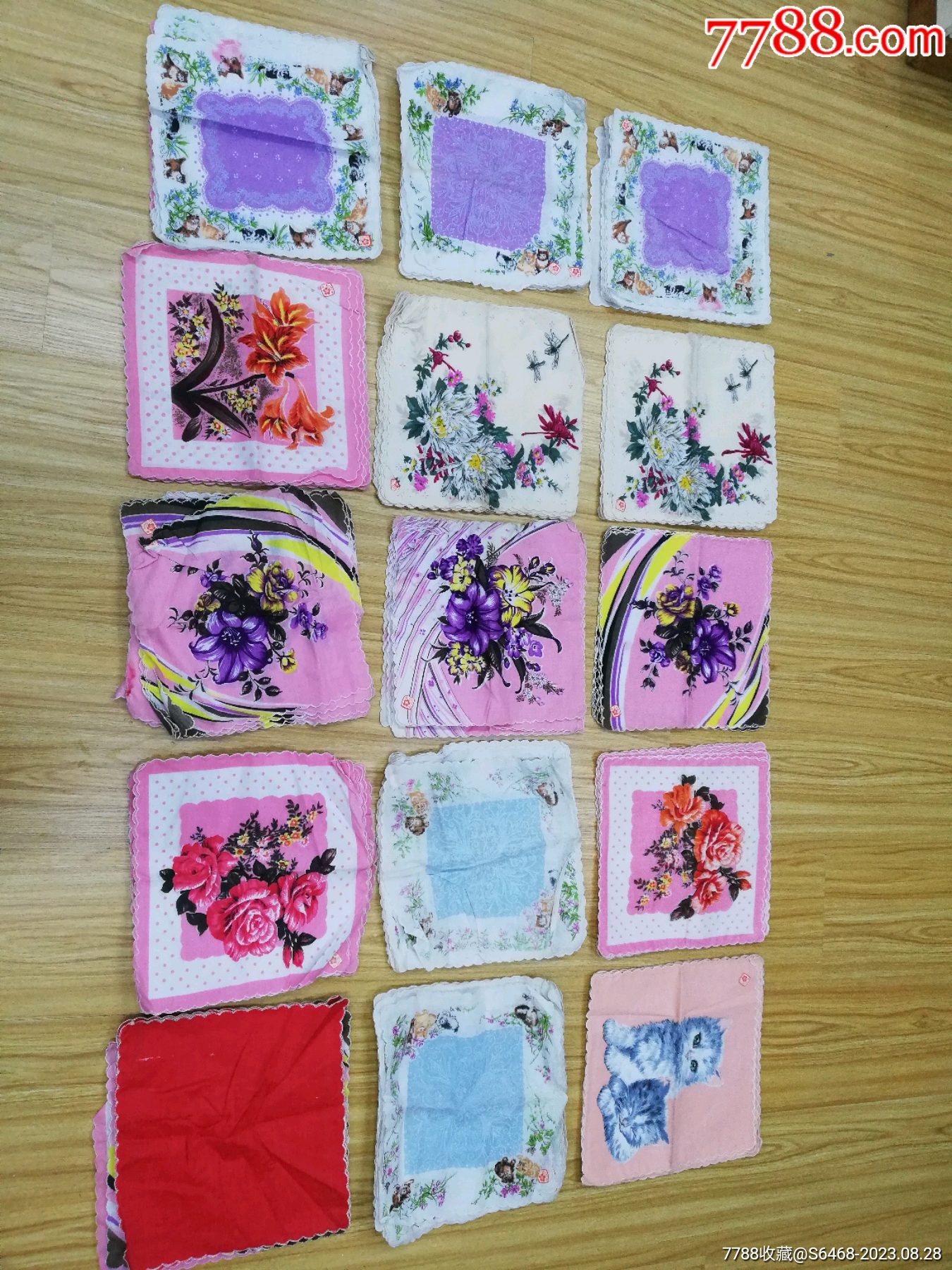 天津手帕厂，147个，7-8个品种。_手帕/手绢/丝巾_我的宝贝【7788收藏__收藏热线】