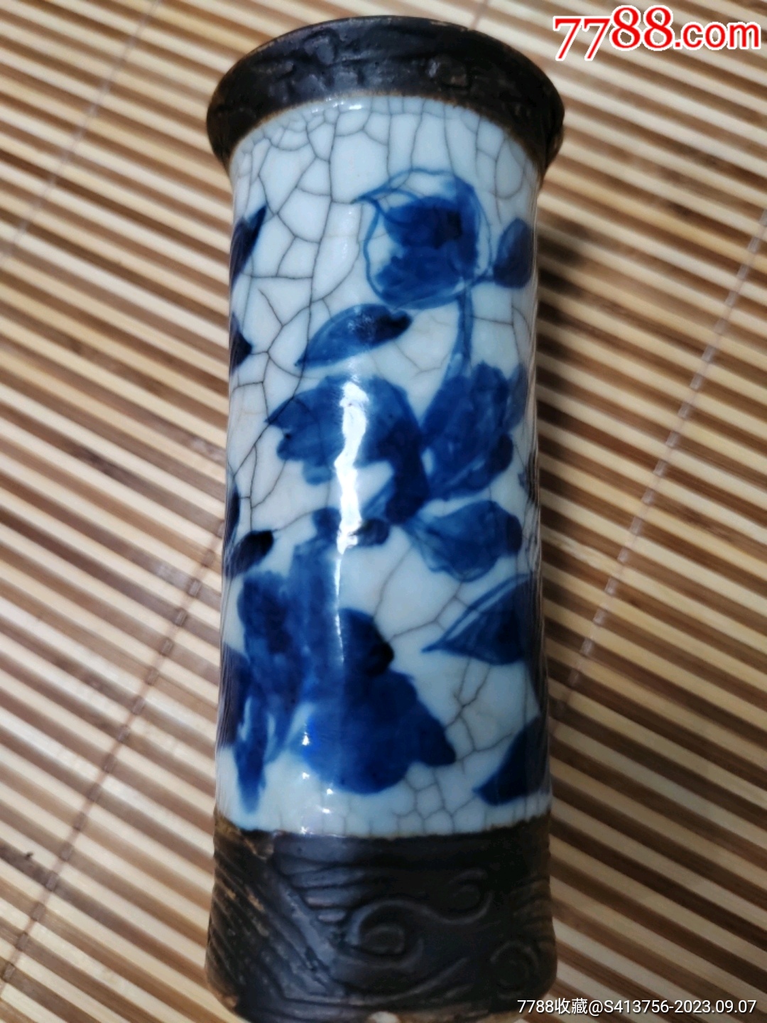 康熙哥釉青花鐵骨泥箭筒_價格1700元_第1張_