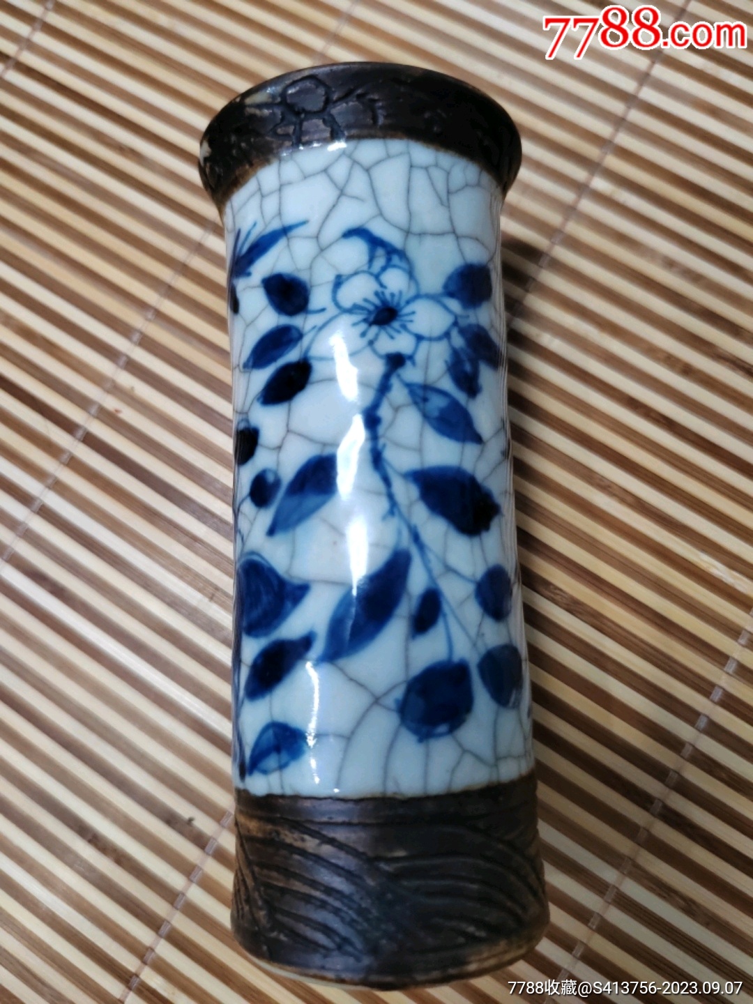 康熙哥釉青花鐵骨泥箭筒_價格1700元_第2張_