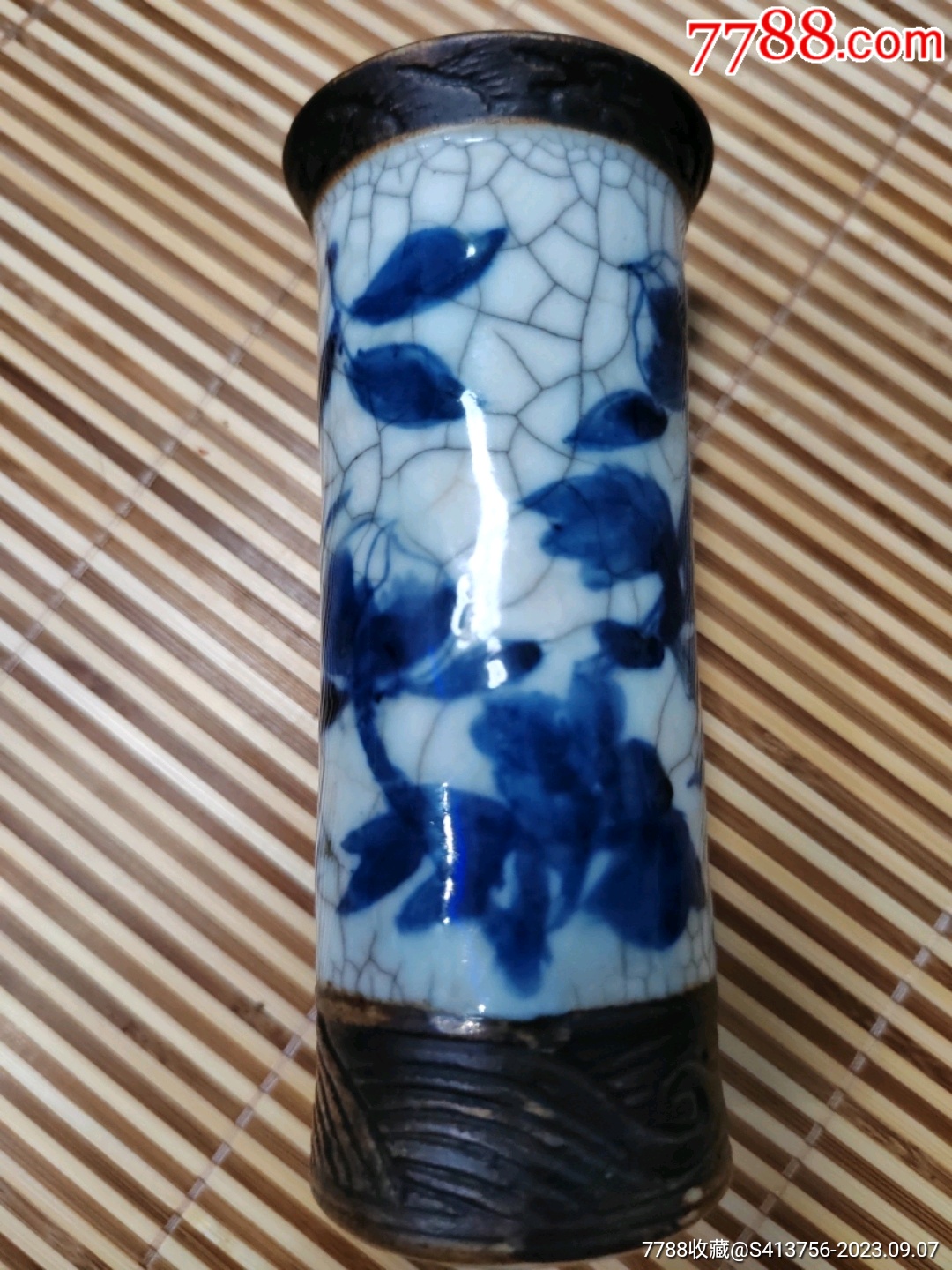 康熙哥釉青花鐵骨泥箭筒_價格1700元_第3張_
