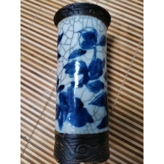 康熙哥釉青花鐵骨泥箭筒(au35234066)