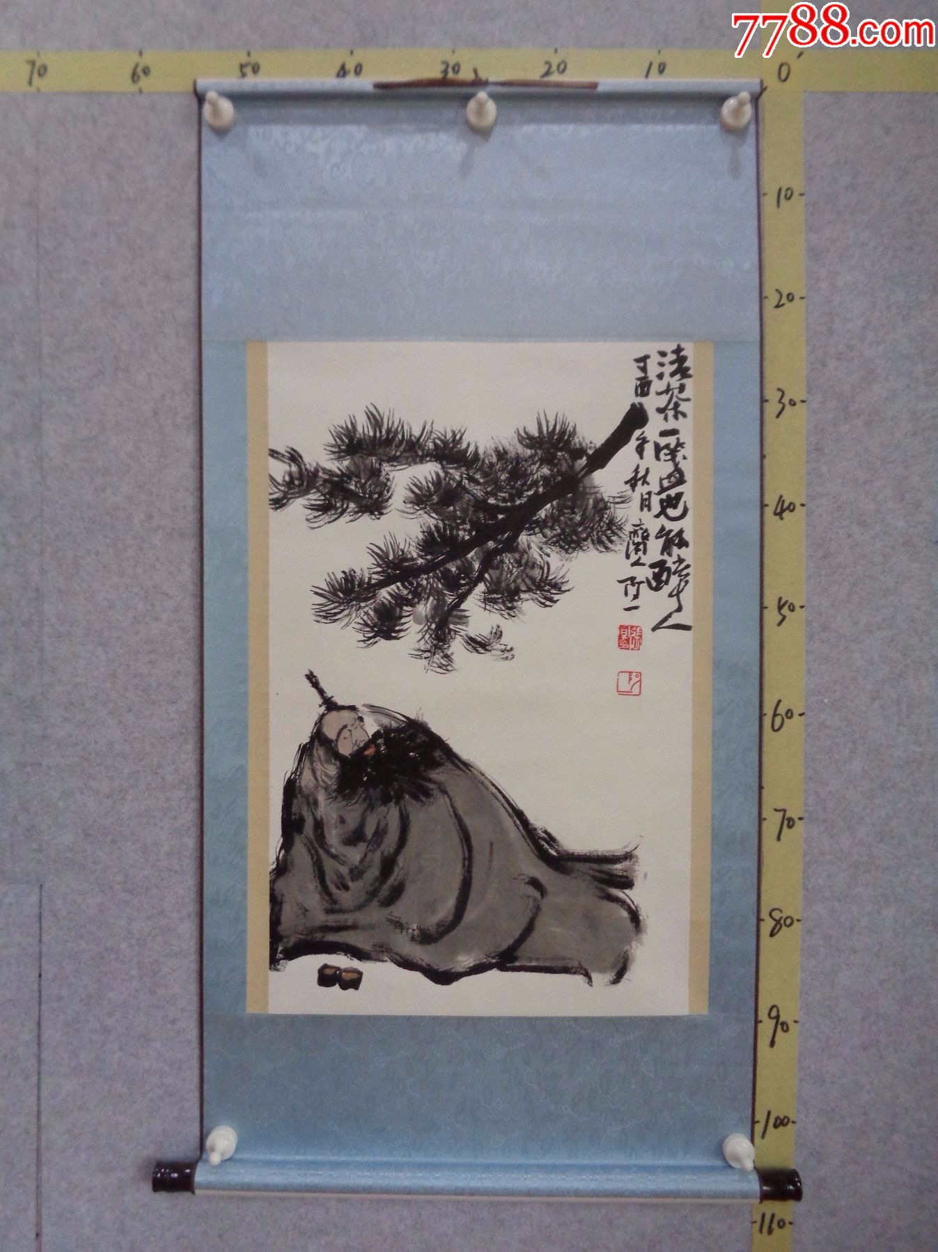 挂174，本地一位藏家早年旧藏字画流出，绘画作品一幅（卷轴装裱）__【7788收藏__收藏热线】
