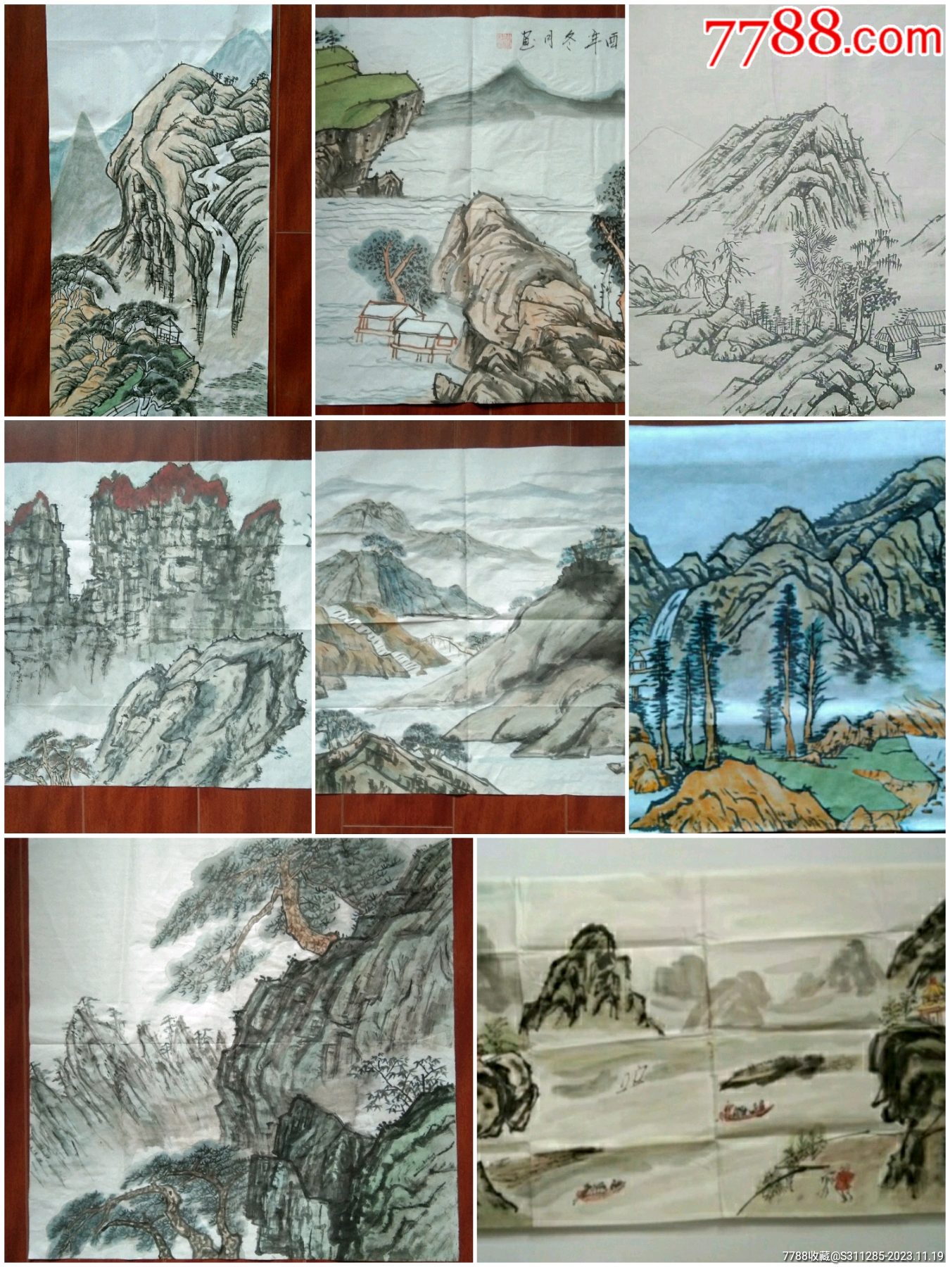 国画山水画8幅_山水国画原作_泉玉汇【7788收藏__收藏热线】