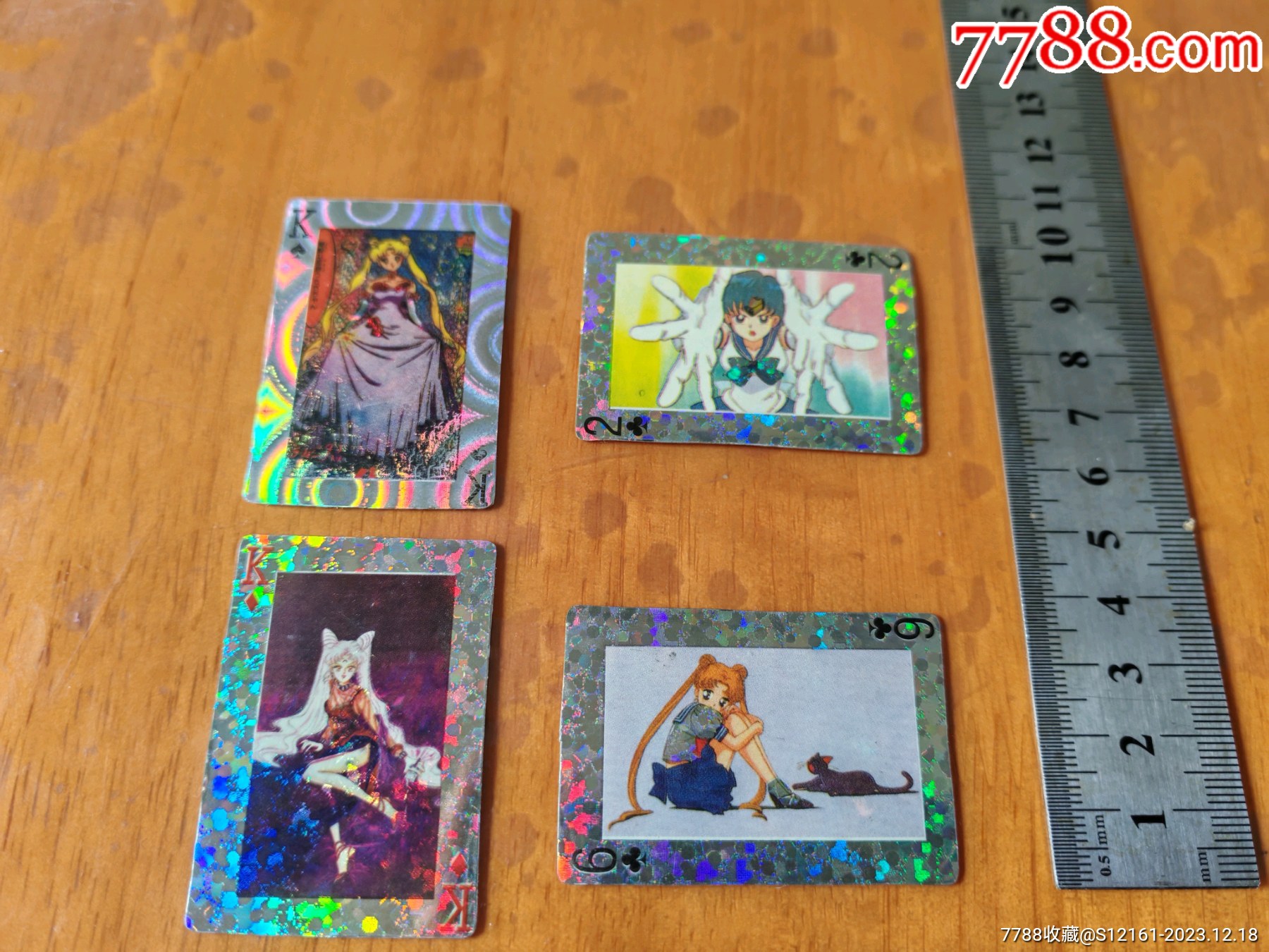 美少女闪卡(极少见品种)4张合拍!好品!_动漫卡牌_浩浩连环画【7788收藏__收藏热线】