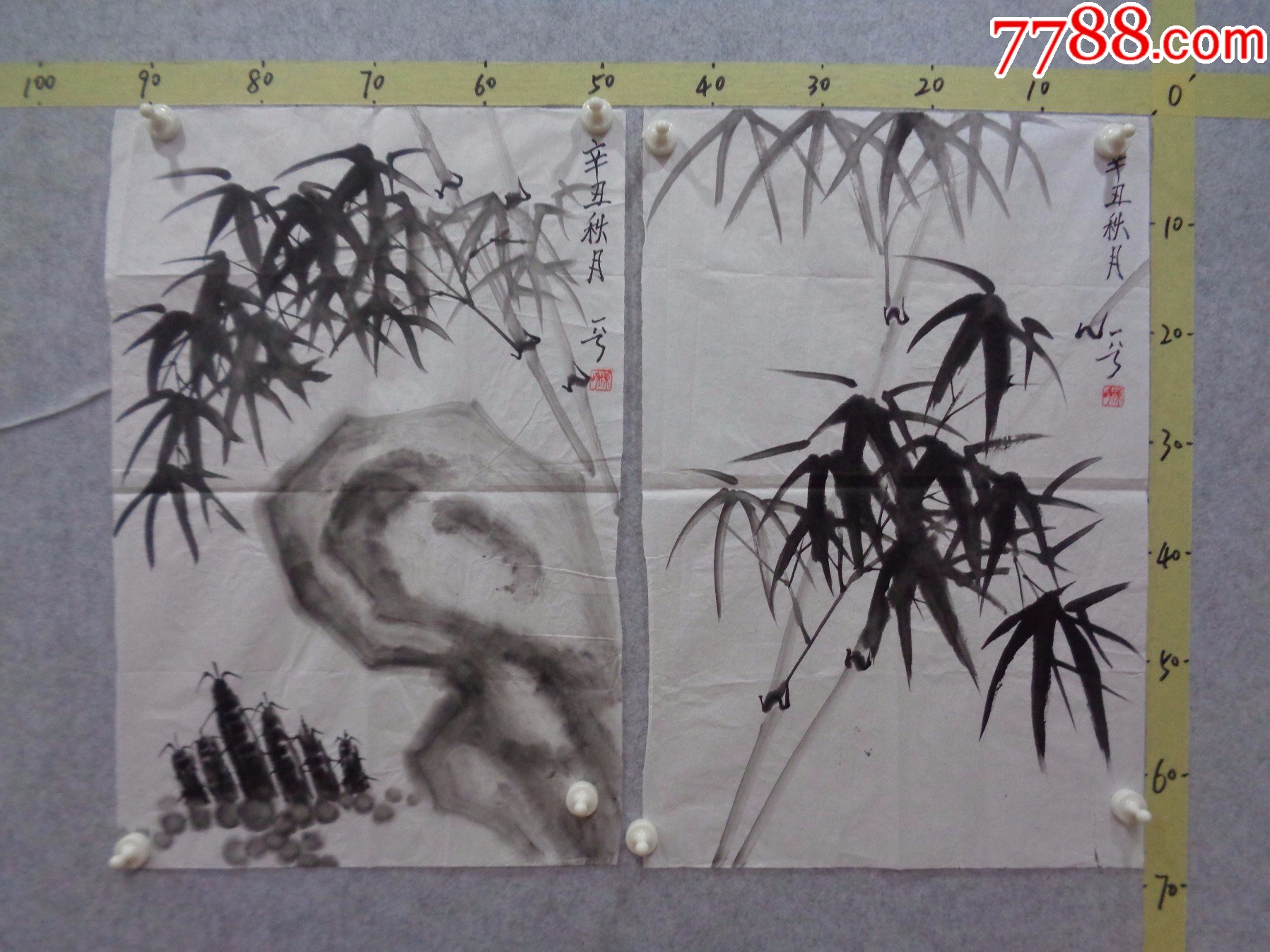 画91,本地一位藏家早年旧藏字画流出,绘画作品一组2幅(未装裱)_花鸟国画原作_逸墨书斋【7788收藏__收藏热线】
