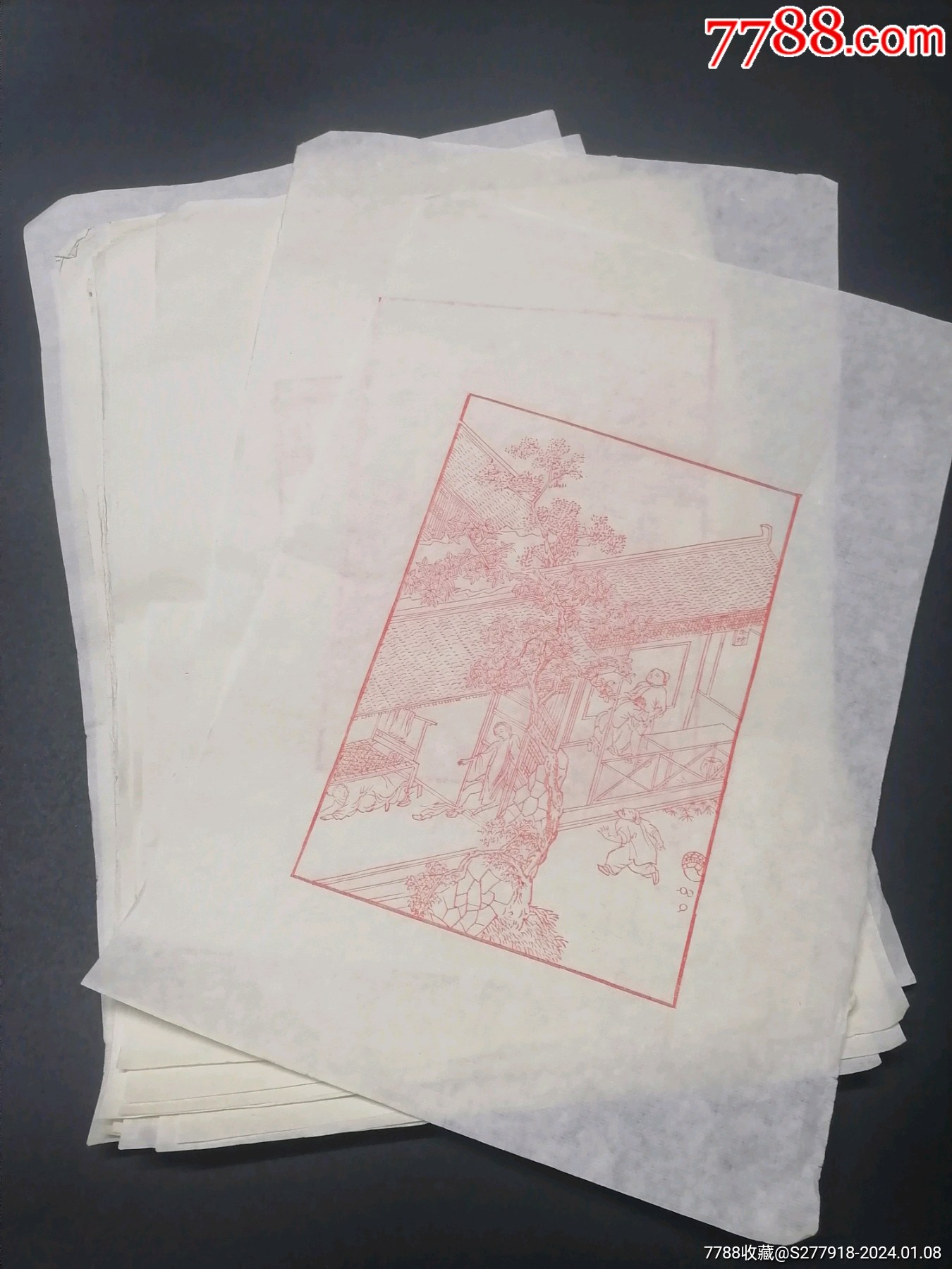木刻版画，宣纸刷板，25幅不同，古代人物图。包老保真。尺寸25x35厘米，大16_版画原作_颖舟书屋【7788收藏__收藏热线】
