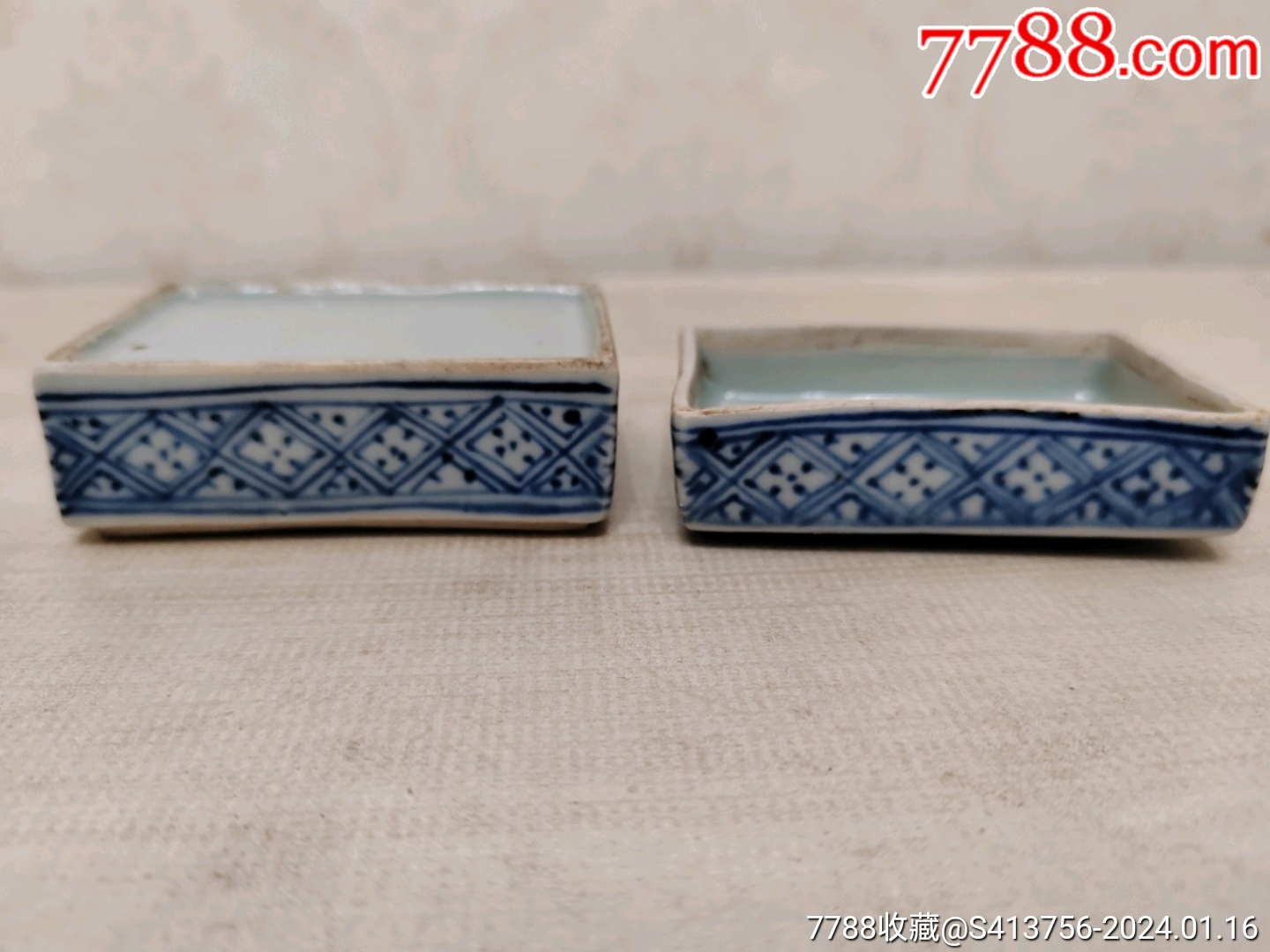 清中期魚(yú)藻紋印泥盒（已鑒定）_價(jià)格1000元_第8張_