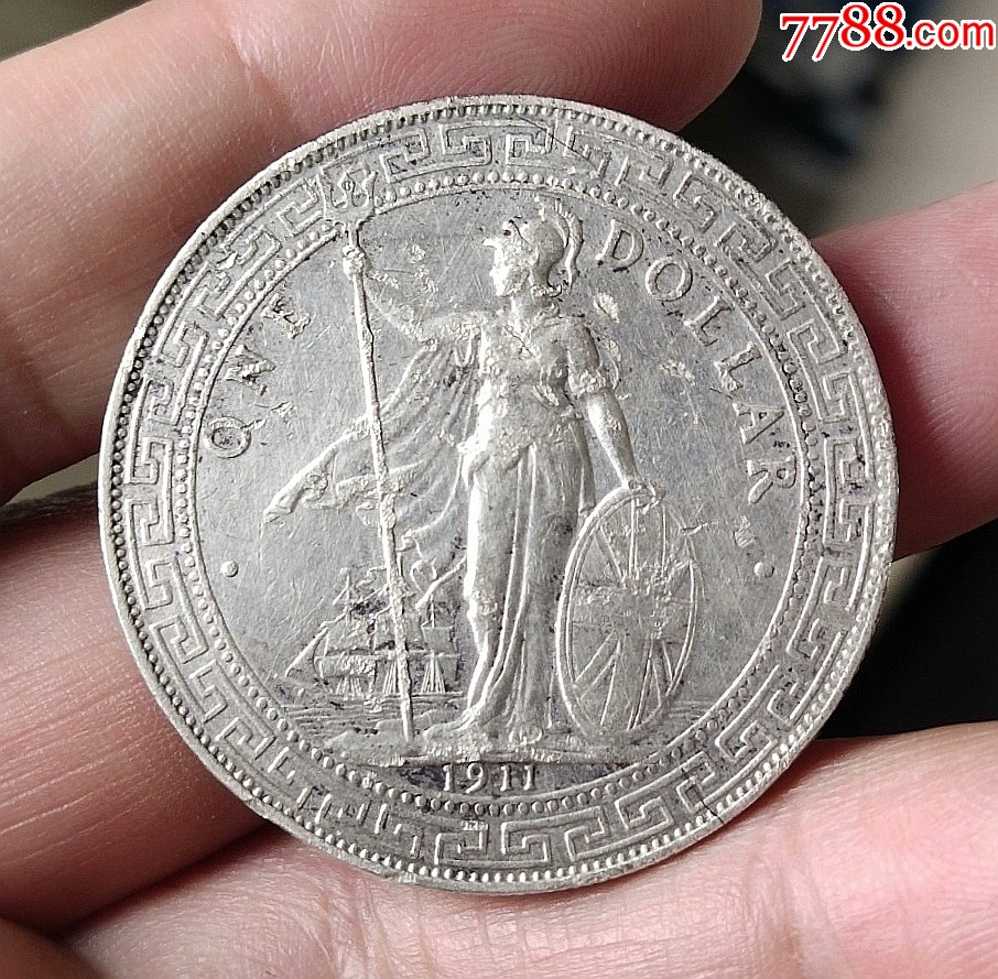 イギリス領香港1911年貿易銀 ドル壱圓 イギリス領香港1911年貿易銀 ドル壱圓 の通販 by moriyamaneko's