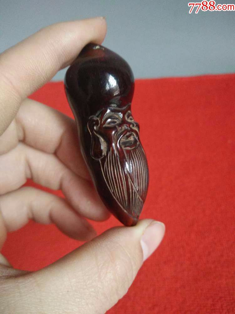 张)图片_清代传世老牛角福禄寿角挂件_ma263572_骨雕/角雕_角制饰品