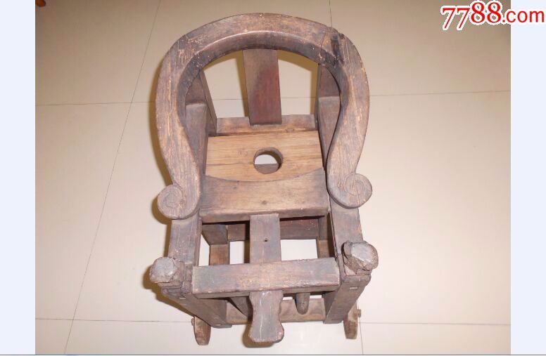 张)图片_木制四轮婴幼儿学步车,民国,尺寸:44.