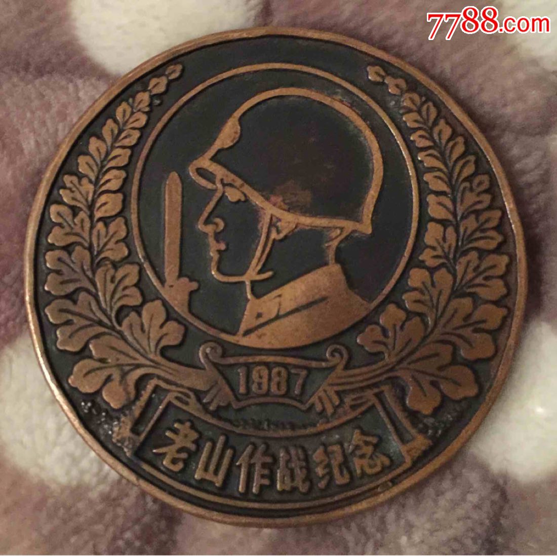 战士万岁老山山作战纪念大铜章
