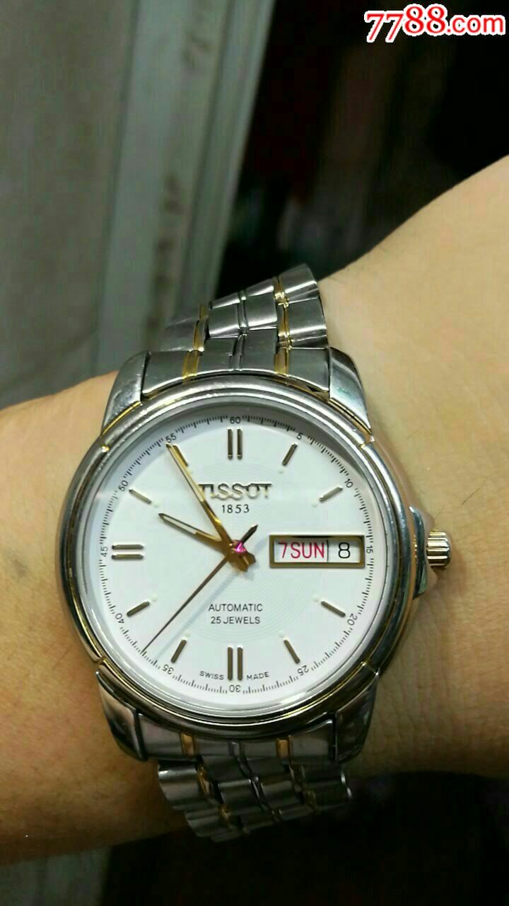 天梭05年左右第2代海星系列自动男表!表经强不含把36mm!