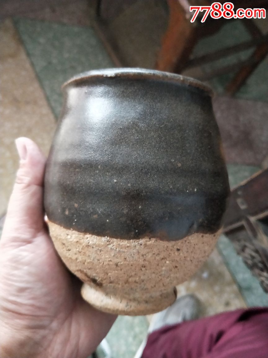 元代酱釉围棋罐