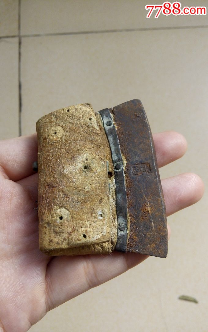 特价晚清火镰子老火镰子铜装饰打火器落款字老火镰民俗点火器用具