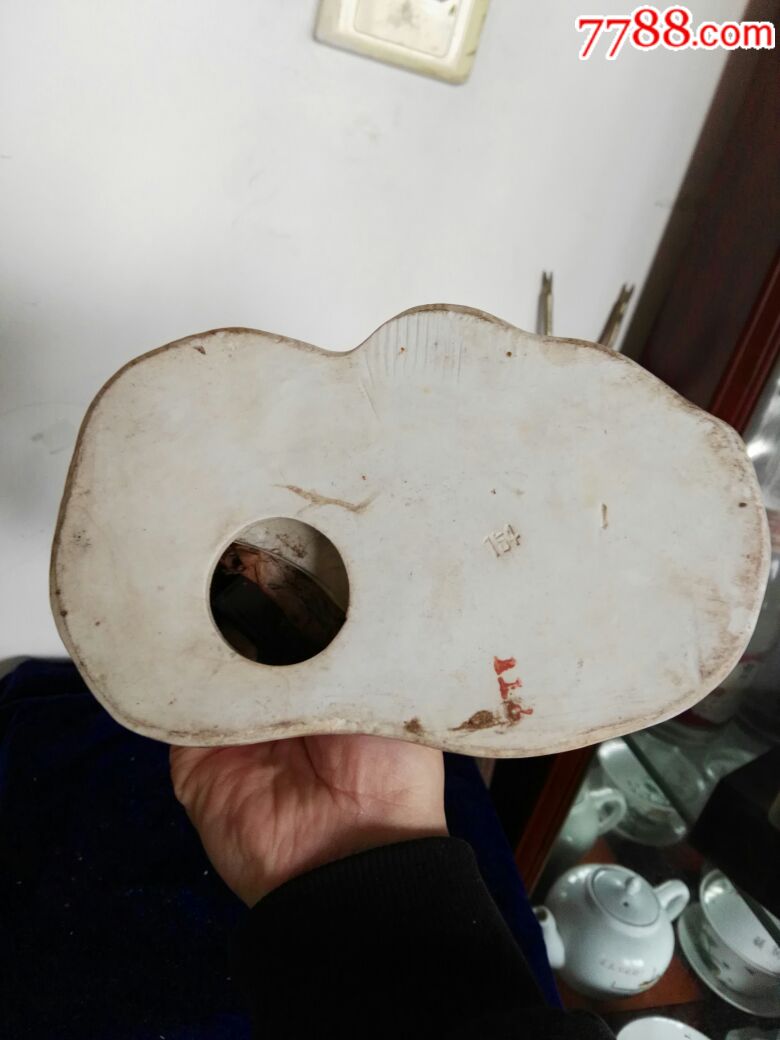 文革时期精典粉彩瓷塑台灯