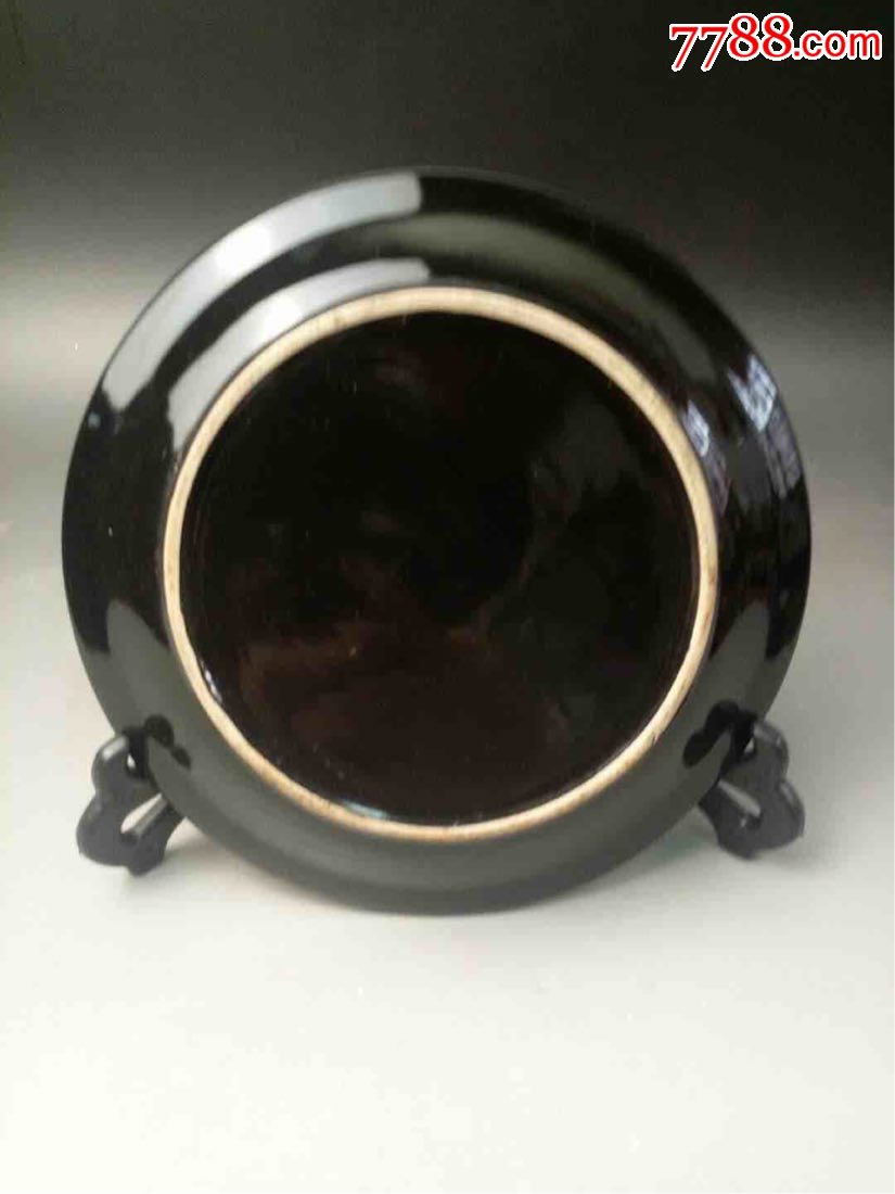 七八十年代琉璃拉丝内嵌葡萄秋趣盘-价格:70.0