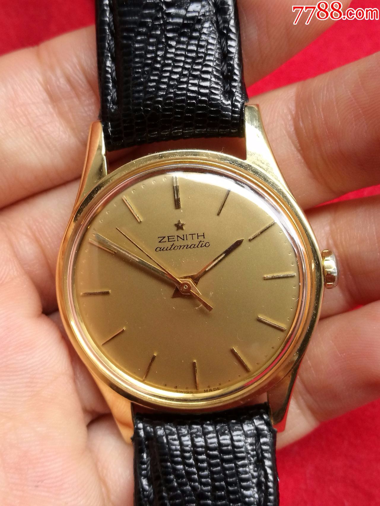 瑞士二手古董表真力时男表18k实金原装自动机械表品牌名表金表